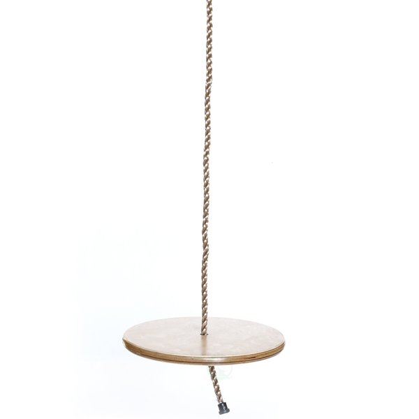 Playberg Wooden Round Disc Plate Swing Seat With Hanging Rope QI003374